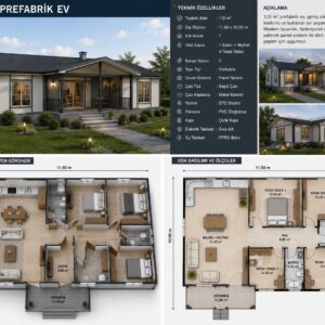 100M2 3+1 PREFABRİK EV