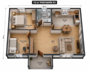 2+1 prefabrik ev fiyatları